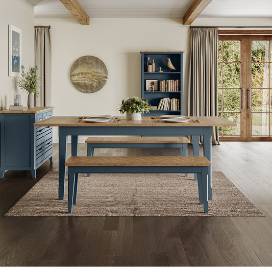 Signature Blue Extending Dining Table