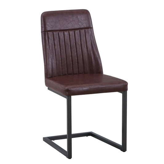 Urban Elegance Vintage Brown Leather Dining Chair (pack of two)