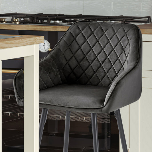 Gun Metal Grey Bar Stool (Pack of Two)