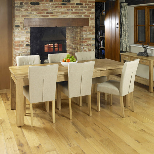 Mobel Oak Hidden Extending Dining Table